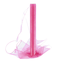 Organza obšitá 40cm/9m - tm. růžová - 242056