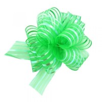 Stuha stahovací - organza LUX - 5/135 cm - zelená - 161612