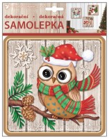 Plastická samolepka - sova - 23 x 18 cm - 10354