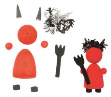 Komponenty k výrobě čerta - 14 cm - 1804