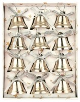Zvonečky stříbrné v krabičce 12 ks - 1739