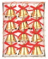 Zvonečky zlaté v krabičce 12 ks - 1739
