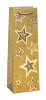 Vánoční dárková taška LUX na víno - T3L - 13 x 37,5 cm - 0839-0112