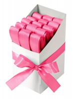 Stuha dekorační taftová 15 mm x 3 m - růžová - 2815007