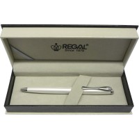 Kuličkové pero Regal CRONOS - bílá - 122407B