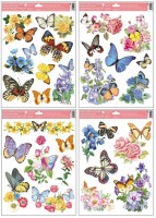 Okenní fólie - motýli a květy - 866