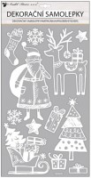 Samolepka s glitry - Santa - 24 x 47 cm - 10678