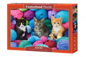 Puzzle Castorland - 1000 dílků - Koťata mezi klubíčky - 104796