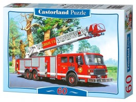 Puzzle Castorland - 60 dílků - Hasičské auto - 6595