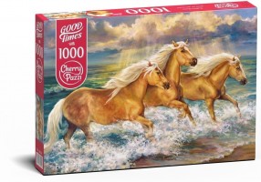 Puzzle Cherry Pazzi 1000 dílků - Koně ve vodě - 30424