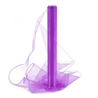 Organza obšitá 40cm/9m - fialová - 044