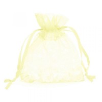 Dárkový sáček organza 12 x 17 cm - krémová - 9646