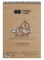 Spirálový blok A5 - přírodní/bílá/černá - 70 listů - 3053313