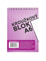 Kroužkový blok A6 - horní vazba - linkovaný - 13088