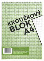 Kroužkový blok A4 - horní vazba - čtverečkovaný - 13033