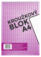 Kroužkový blok A4 - horní vazba - linkovaný - 13026