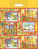 Vánoční taška XL - Zimní vesnička - 38554