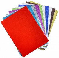 Samolepicí barevné papíry - třpytivé - 10 ks - PK61-6