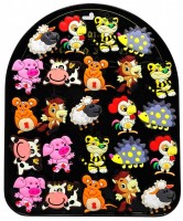 Magnety pogumované - Zvířátka - 24 ks na tabulce - PK19-57
