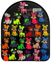 Magnety pogumované - Pejsci - 24 ks na tabulce - PK19-53