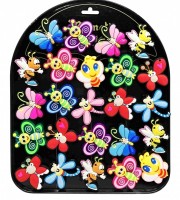 Magnety pogumované - Hmyz - 24 ks na tabulce - PK19-54