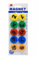 Magnety dekorační - Čísla - 10 ks na blistru - PK19-48