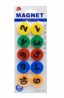 Dekorační magnety - Čísla - 10 ks - PK19-48