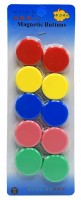 Dekorační barevné magnety - 3 cm - 10 ks - PK19-2