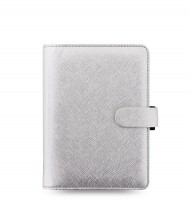 Diář Filofax Saffiano Metallic - osobní - silver - 028754