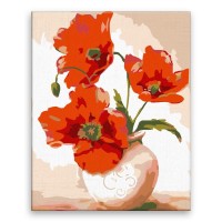 Malování s čísly - plátno 40 x 50 cm - Vlčí mák - W3210
