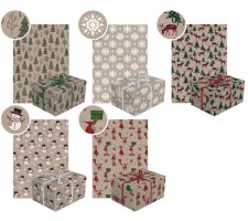 Vánoční balicí papír PAW Kraft - 0,7 x 2 m - 607703