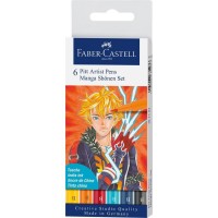 Popisovače Faber-Castell Pitt Artist Pen - Manga Shonen - 6 ks - 0074/167157