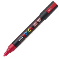 Akrylový popisovač Posca PC-5M - 1,8–2,5 mm - fluo červená (F15) 