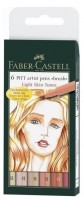 Popisovače Faber-Castell - Pitt Artist Brush - odstíny pleti - 6 ks - 0074/1671620