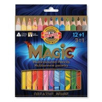 Souprava trojhranných pastelek Magic - 13 barev - 3408/13
