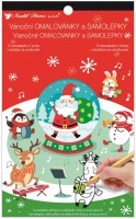 Vánoční samolepky a omalovánky - Santa - 14 x 23 cm - 10615