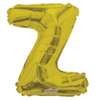 Balónek fóliový 35 cm - písmeno Z - zlatý - K35094-14S
