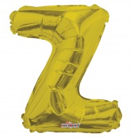 Fóliový balónek 35 cm - písmeno Z - zlatý - K35094-14S