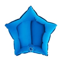 Balónek fóliový 46 cm - hvězda - modrý - W18HM