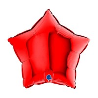 Balónek fóliový 46 cm - hvězda - červený - W18HC