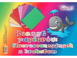 Barevné papíry - fluo brokát - B5 - 150 g - 8 ks - 20266