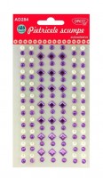 Samolepicí kamínky - fialové - 125 ks - 33100-284
