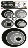 Pokojová dekorace černé elipsy 70 x 42 cm - 1059