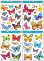 Okenní fólie - barevní motýli - 30 x 42 cm - 6874