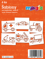 Šablony Magic - sada E - Pozemní doprava - 6 ks - 8013