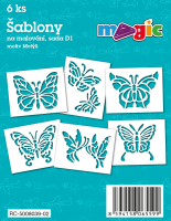 Šablony Magic - sada D1 - Motýli - 6 ks 8039