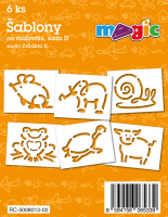 Šablony Magic - sada D - Zvířátka 2 - 6 ks - 8013