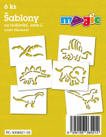 Šablony Magic - sada L - Dinosauři - 6 ks - 8021