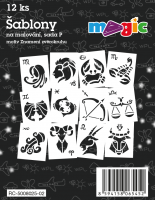 Šablony Magic - sada P - Znamení zvěrokruhu - 12 ks - 8025