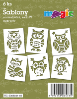 Šablony Magic - sada F1 - Sovy - 6 ks - 804